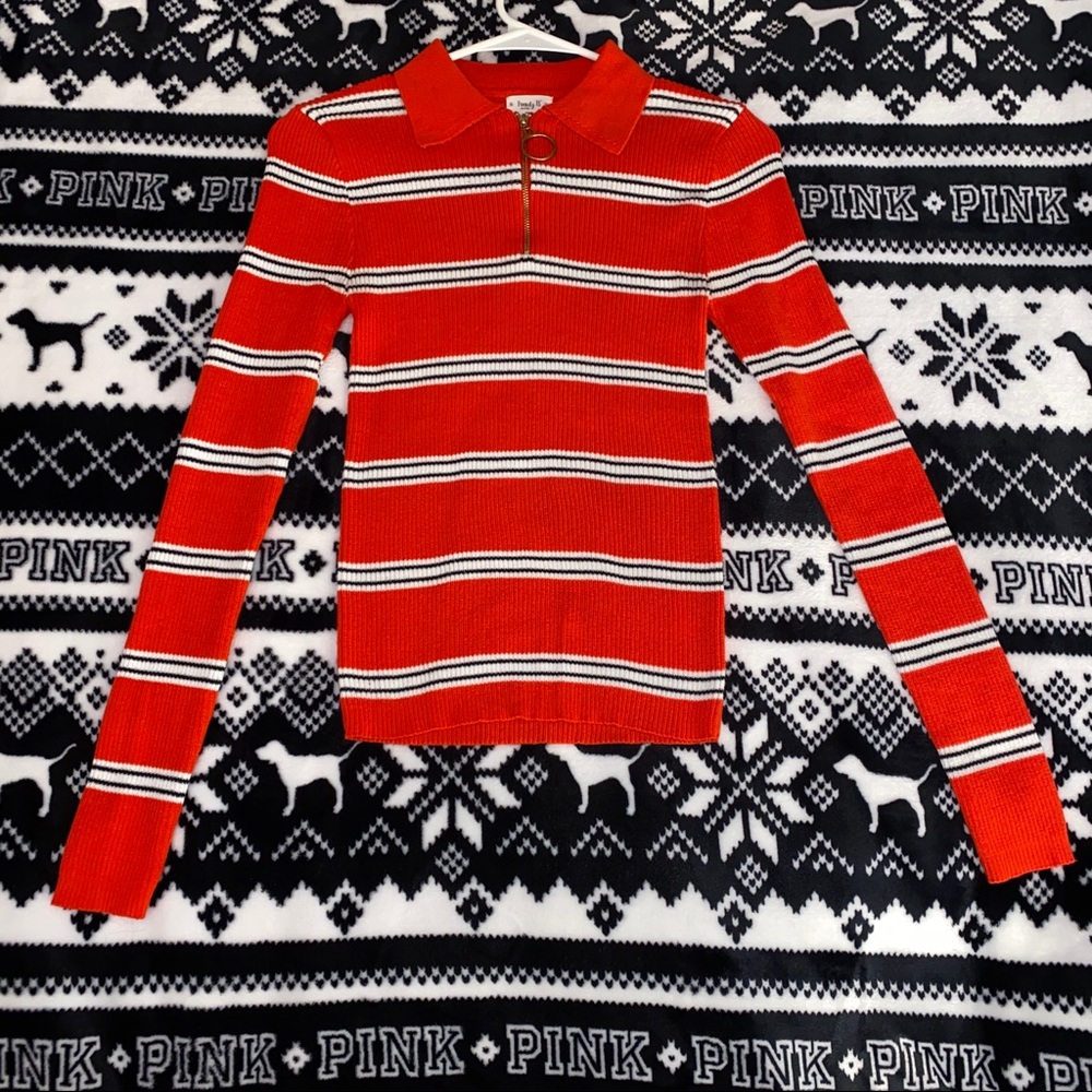 Red long sleeve top